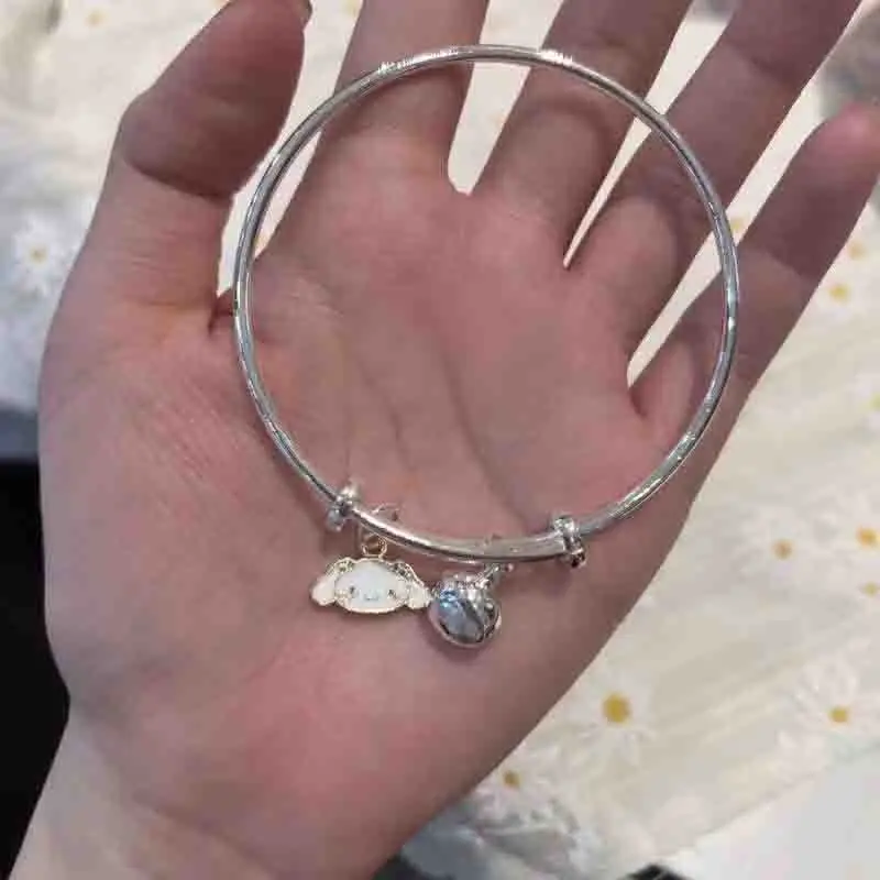 Sanrio bell bracelet cute Cartoon Yugui dog Melody Bracelet sweet Kulomi Hello Kitty jewelry