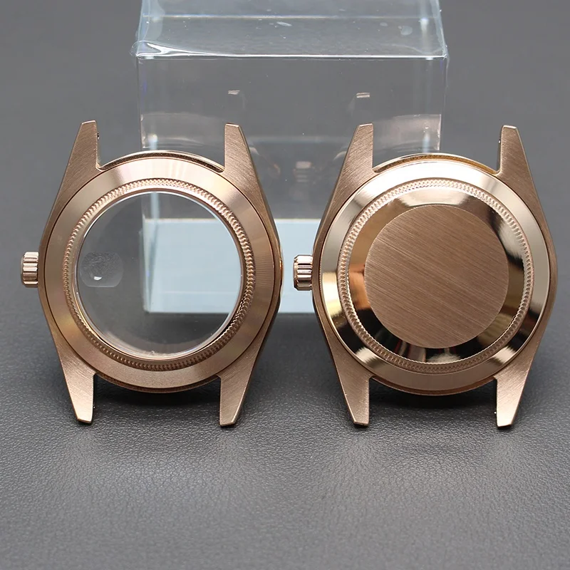 Dive Watch Rose Gold Stainless Steel 36mm/40mm Watch Case Fit NH34 NH35 NH36 NH38 Miyota 8215 Movement