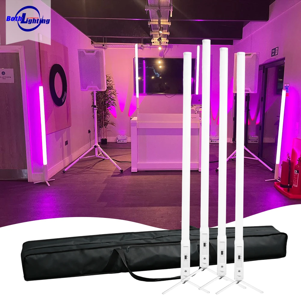 Stage Led Tubes Light 360 Battery Operated Waterproof IP65 RGBWA DMX Wireless IR APP PIXEL Wedding DJ party