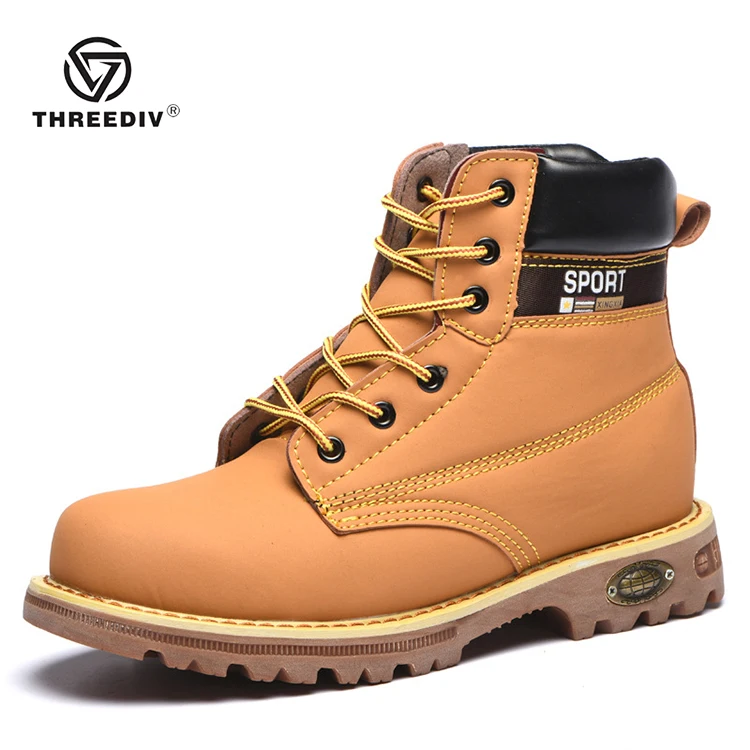 THREEDIV Hot Sale Woodland Safety Shoes Industrial Protective Work Boots Casual Training Steel Toe Safety Shoes For Men