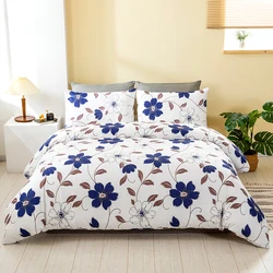 100% Washed Cotton Soft All Season Luxury 3 Piece Queen Size Brushed Microfiber Bedding Duvet Cover