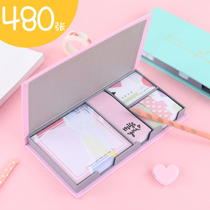 cute kawaii writing notes pad set stationery sticky memo pads set gift