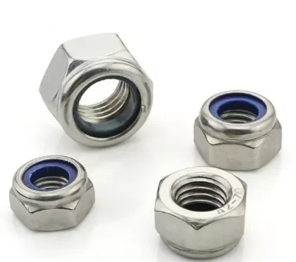 Stainless Steel Fasteners Nylon  Lock Rivet Cap Bolt Coupling Hexagon Weld Slotted Nylon Lock Insert Lock Nut DIN934 Nut