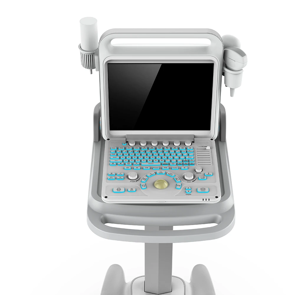 MHz 4D volumetric Portable notebook Color Doppler double probes ultrasound machine with 15 inches LCD monitor E60