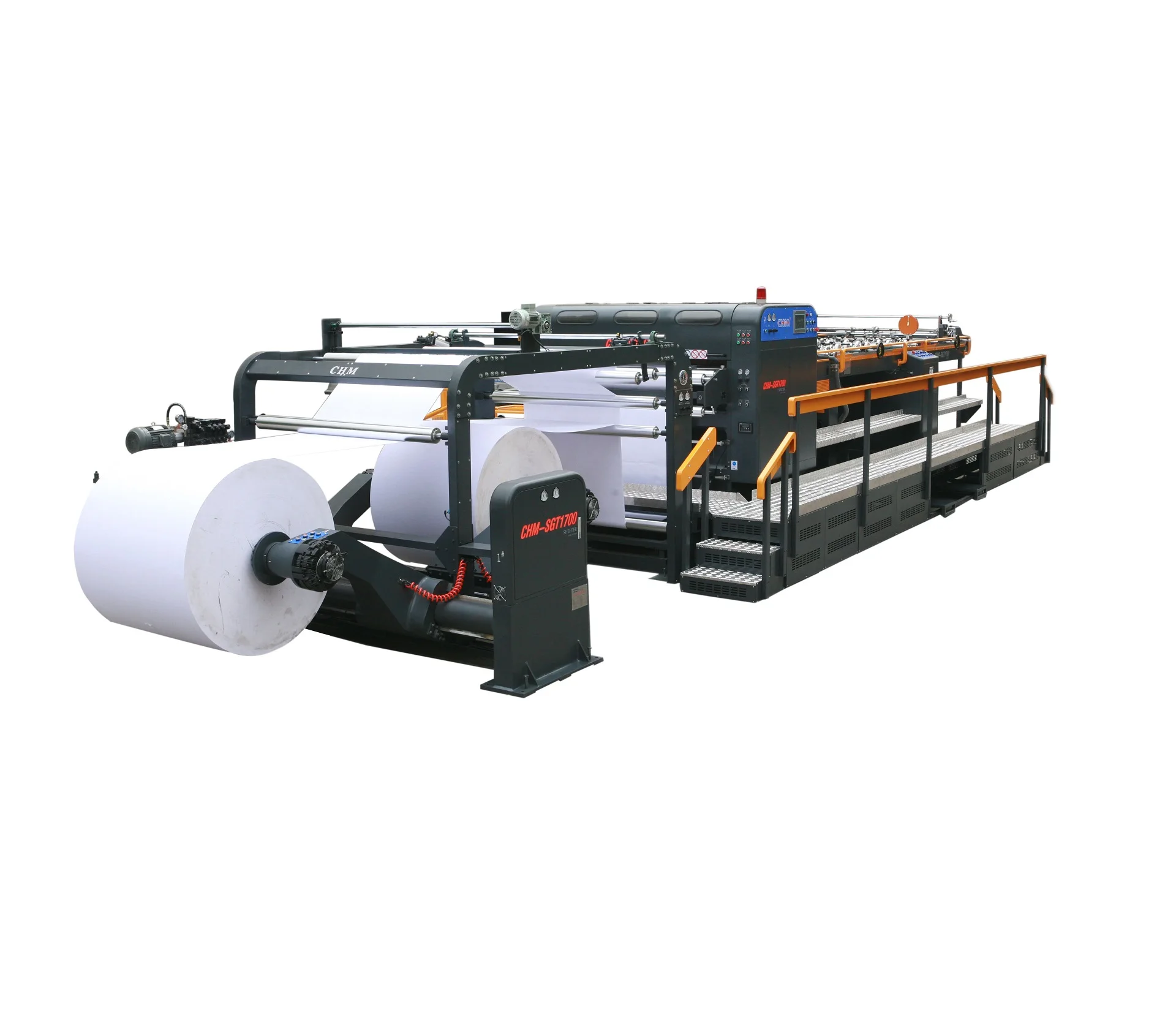 
EUREKA SYNCHRO KNIFE SHEETER SGT-140 DOUBLE ROTARY KNIFE ROLL TO SHEET CUTTER FOR PAPER CARDBOARD 