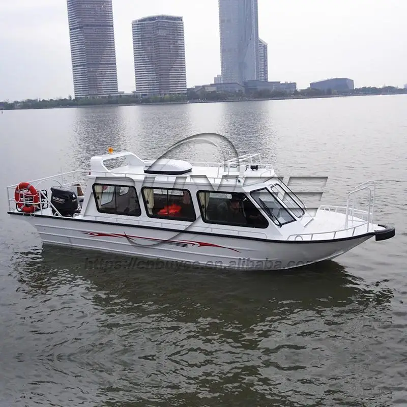 Cheap Freshwater 25 Ft/7.6 Meter Big Fishing Boats Long Life Yacht 14 Seats Professional Sea Tourist Boat