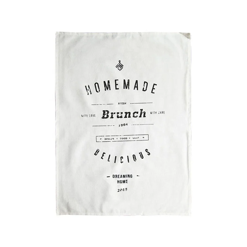 Vintage Colorful Linen Cotton Printed Kitchen Dish Cloth Tea Towels