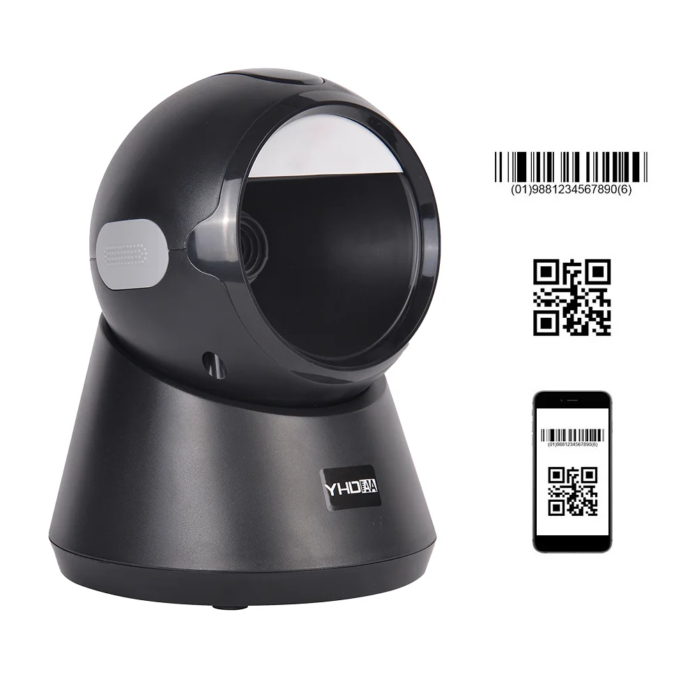 Hot Selling 2D Omnidirectional Barcode Scanner Long Range High Resolution with Fast Scan Speed Supermarket