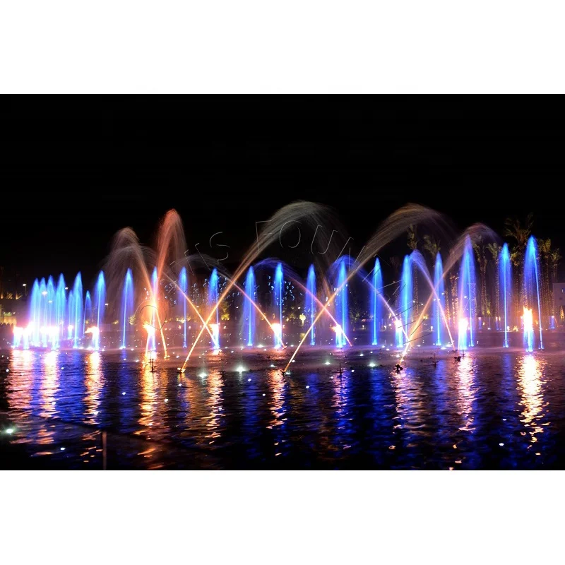 Outdoor Lake/Pool Show Fire Mix Water Music Jet Fountain