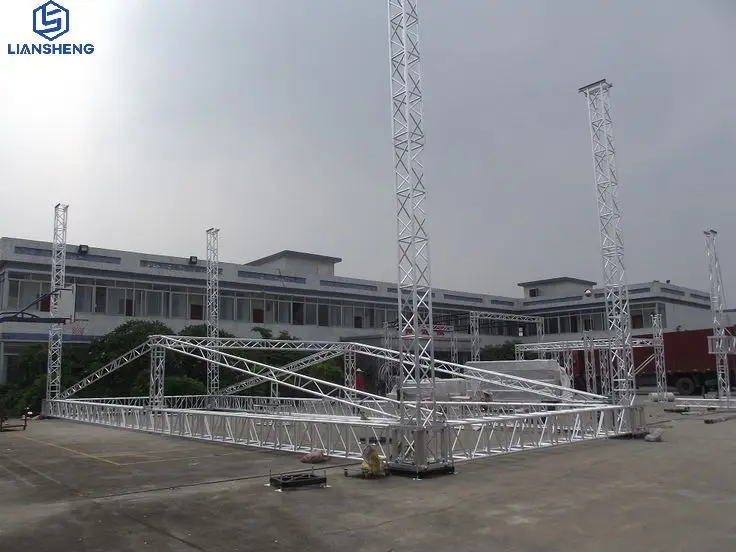 Event Equipment Aluminum Concert Canopy Roof Stage Platform Truss System For Sale