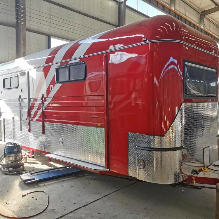 Folding wall travel trailer horse trailer