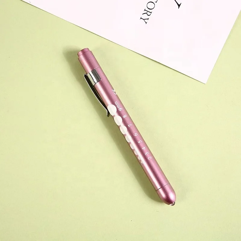 Medical Pen Light Aluminum Alloy Nurse LED Penlight Doctor Pen with Yellow or White Light