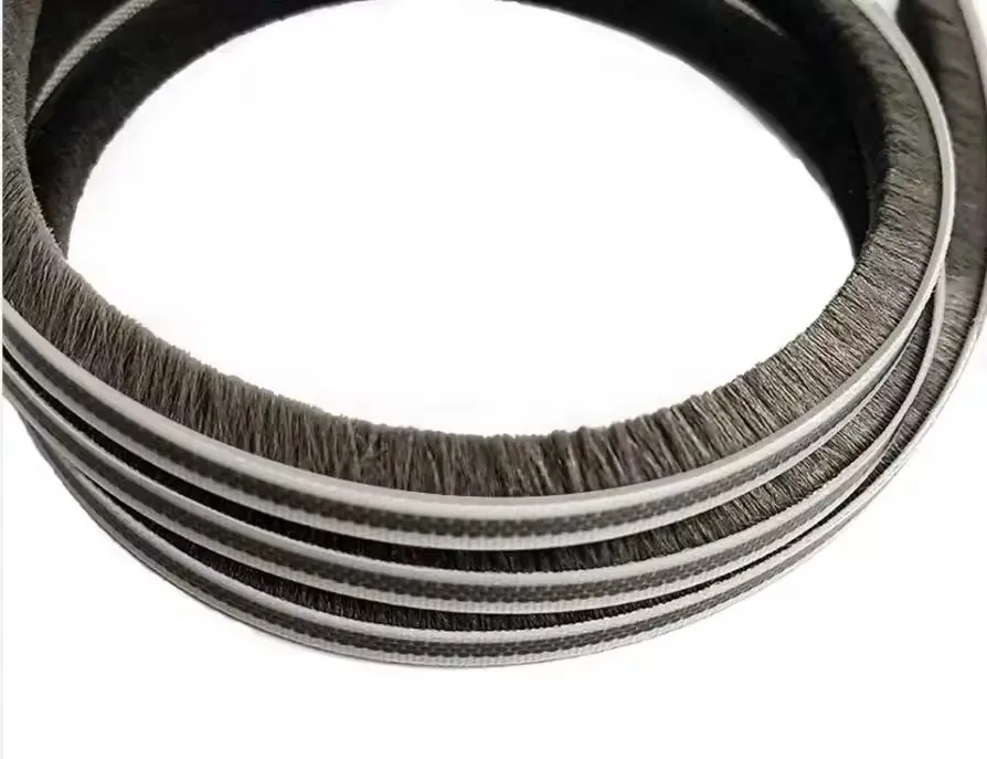 Factory Weatherstrip Door Brush Weather stripping grey silicon wool pile 7*6mm size antidust window seal strip