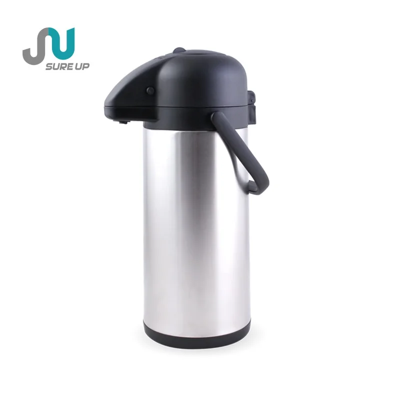 Extra Large Air Pots Coffee Dispenser with Pump Thermos Insulated Stainless Steel Coffee Carafe Thermal Beverage for 24 Hours