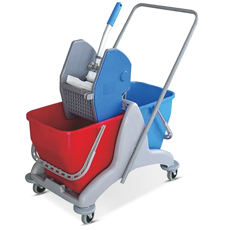 Factory Supply Down-press Multi-function Double Mop Wringer Trolleys Bucket Wholesale Floor