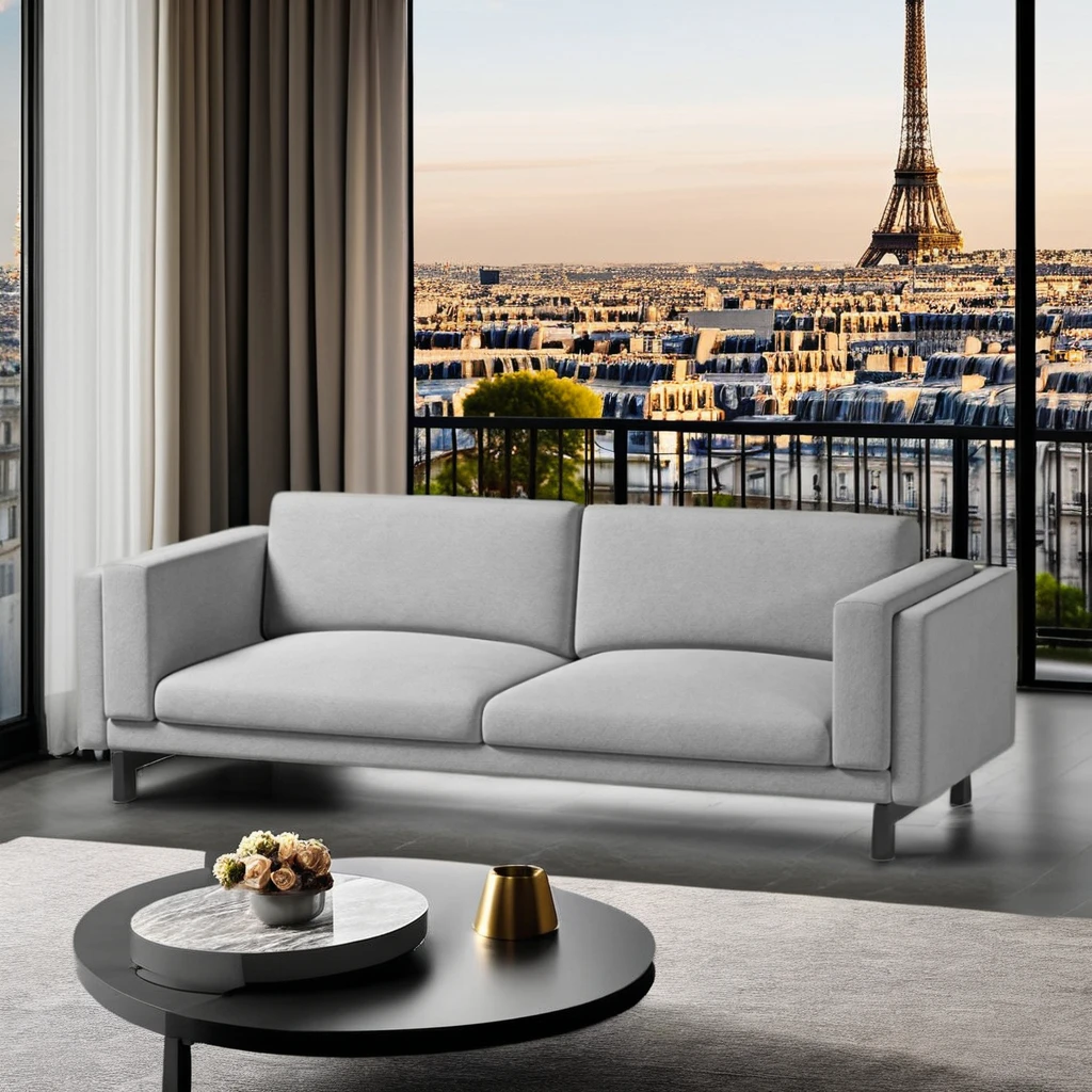 Современный серый диван в европейском стиле, комплект мебели для гостиной из ткани, модульный выдвижной гостиничный Холл, апартаменты