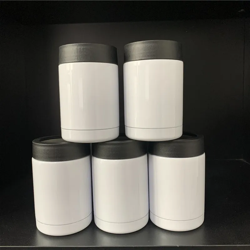 Factory Price 12oz Can cooler white sublimation blanks double wall stainless steel Can Insulator for diy printing