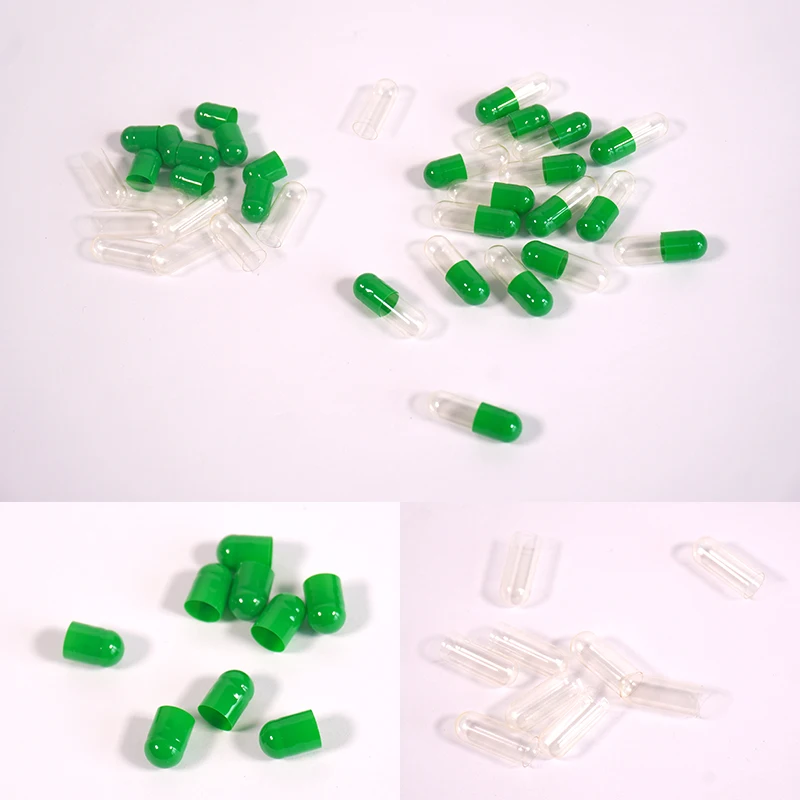 Transparent Medicine HPMC Vegetable Capsules Shell Size 000 00 0 1 2 3 4 Halal Veggie Veggan Vegetarian Natural Empty Capsules