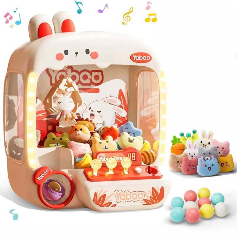 Rabbit Mini Arcade Candy Vending Machine Prizes Refill Egg Grabber Machine Dispenser Small Claw Machine Toy