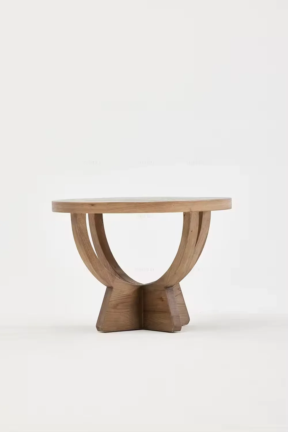 Recycled Elm Wood Coffee Table with Natural-Washed Luxury Wabi Sabi Light French Style Farmhouse Furniture for Living Room