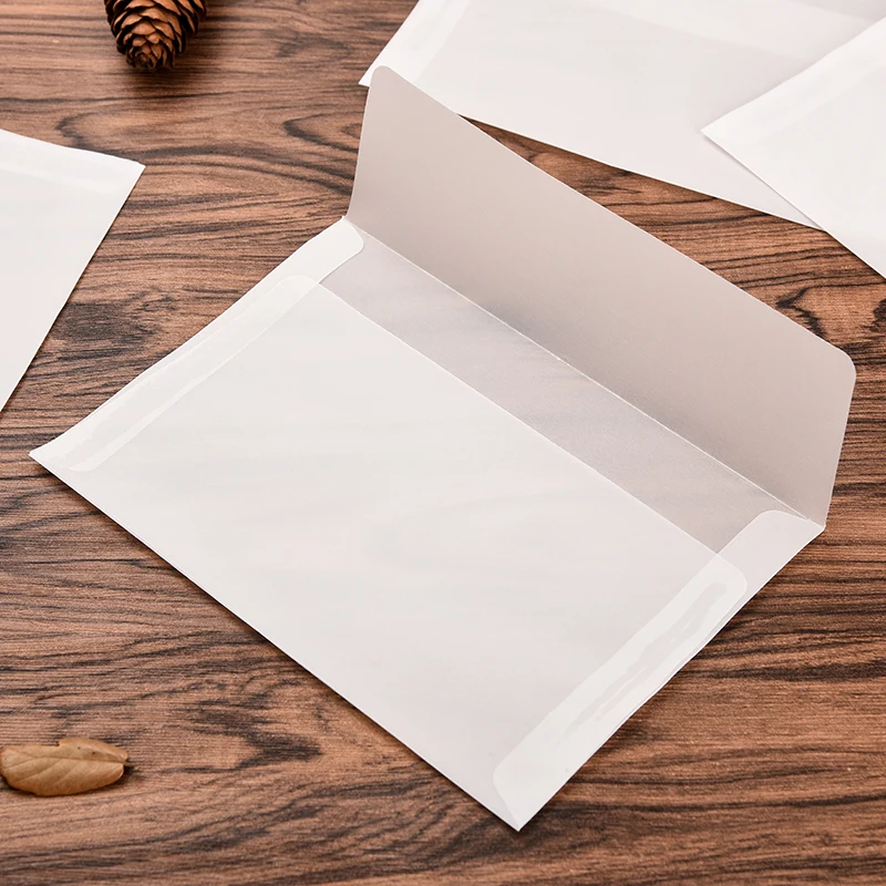 
Wholesales Transparent Waxed Sulfuric Acid Paper Envelope For Wedding Party Gift Invitation 