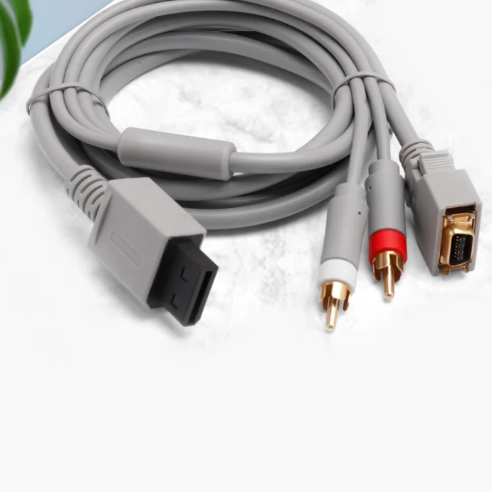 High Quality D Component Video AV Cord Cable for Wii/WiiU D-Terminal Composite AV Cable