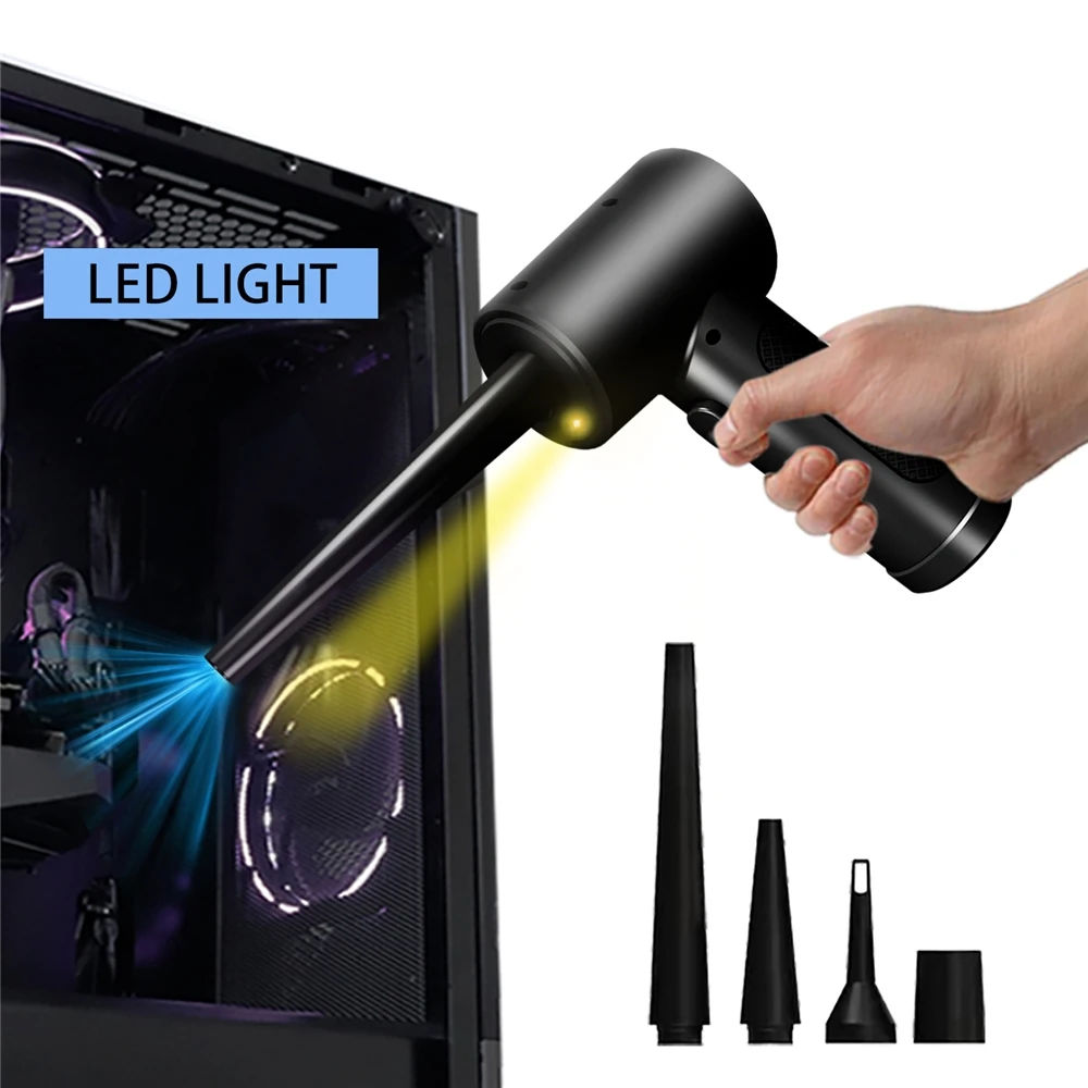 For Laptop Canned Electronic Handheld Cordless Mini Opolar Air Duster Gun Keyboard Rechargeable Compressed PC Air Duster