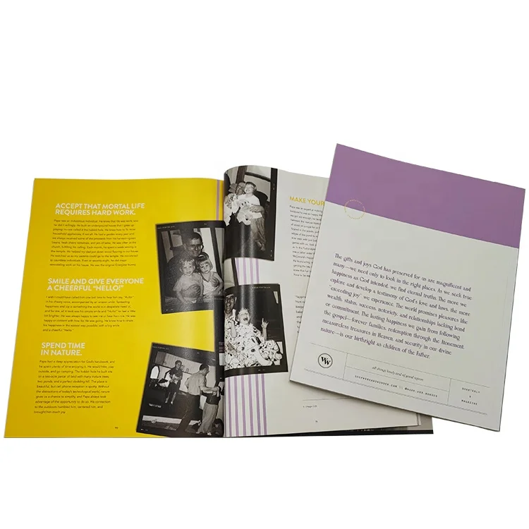 High Quality Printing Service A4 A5 Customized Size Manual Journal Magazine Catalog Brochure Flyer Printing