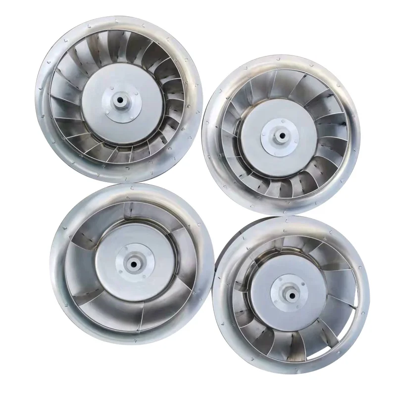225mm Aluminum for hydroponic system flow air blower cast iron wheels single inlet forward curve centrifugal fan impeller