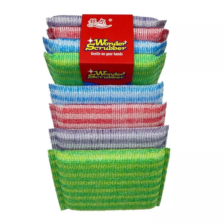 China Wholesale Custom Design Kitchen 4 Pcs Different Colours Rectangle Washing Dishes Sponge For Cleaning