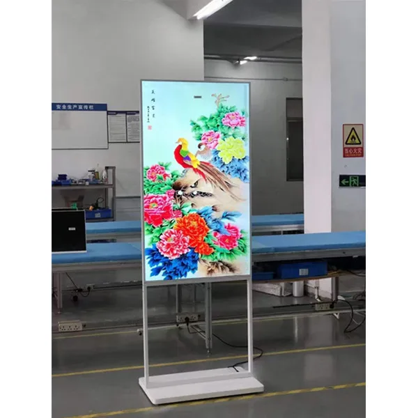 55 inch Free Standing Indoor LCD Double Sided display Advertising Screen High Brightness LCD  Android Advertising Player