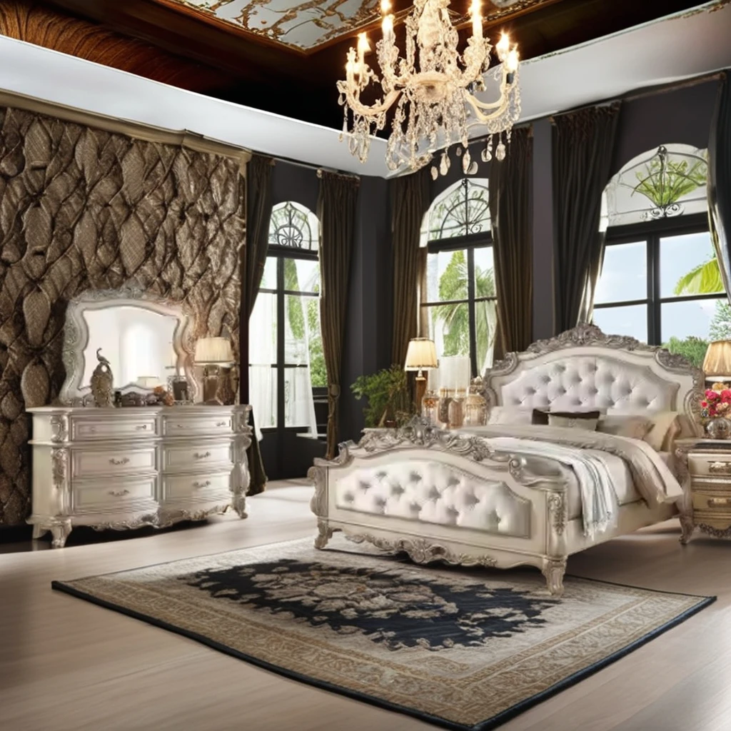 Наборы для спальни в европейском стиле мебель из массива дерева королевская роскошная вилла гостиничная двуспальная кровать размера «King-Size»