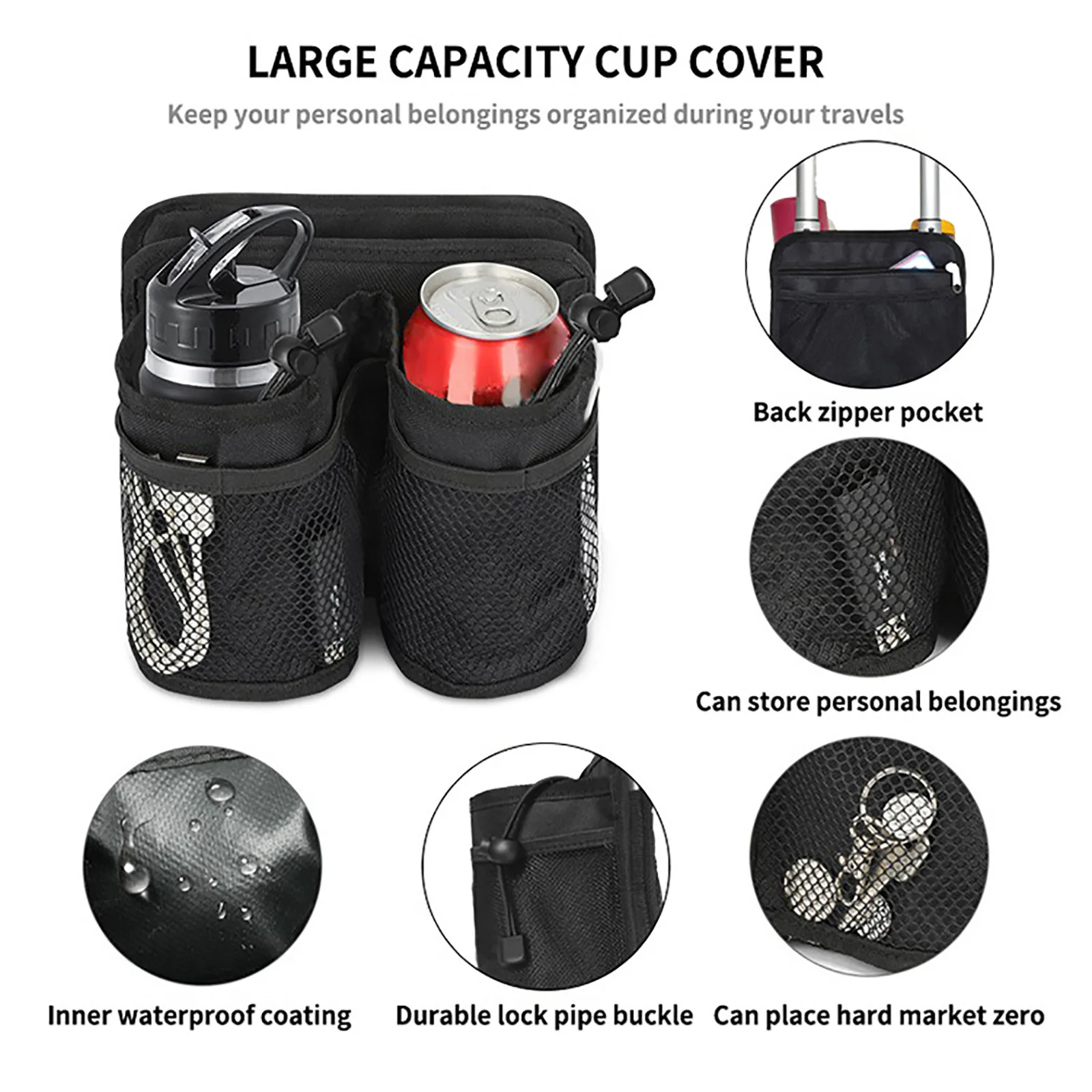 Wholesale Trolley Cup Carrier Drink Holder Bag HolderTravel AccessoriesFlight Crew Essentials