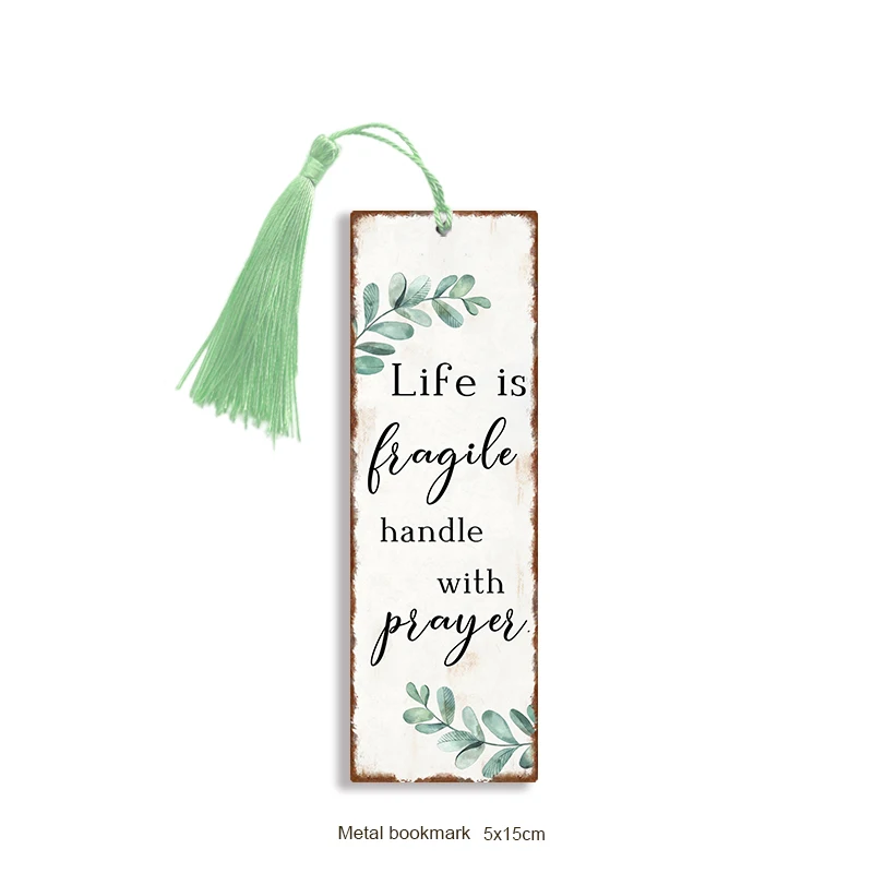 Bookmarks for Books Factory Custom Metal Promotional Gifts Antique Imitation Business Gift 4 Color Letters Iron Handmade Painted