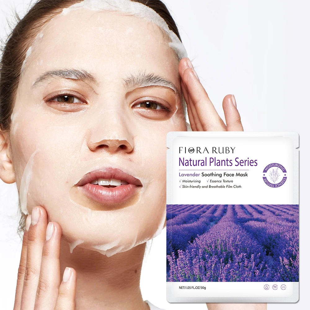 Custom face care beauty products Korean collagen 100% vegan moisturizing whitening natural organic lavender facial mask