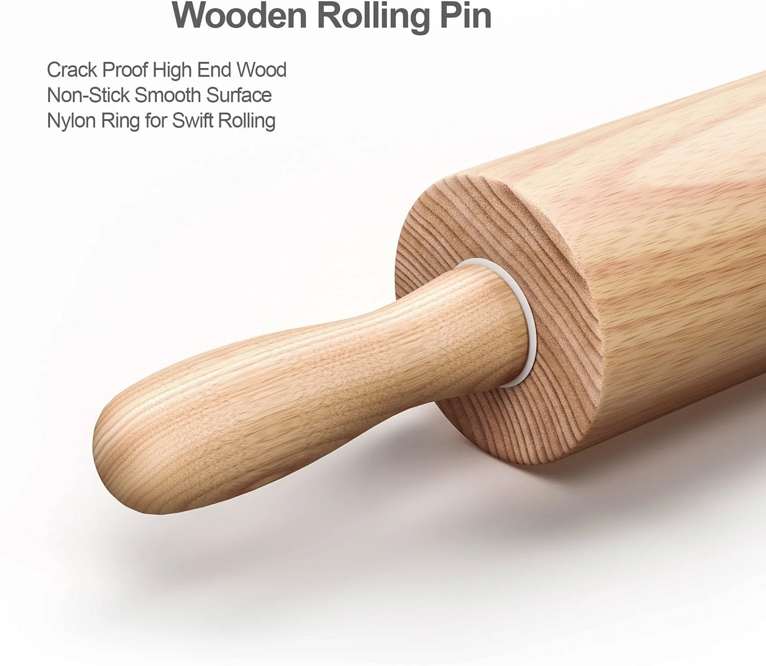 Cookies Wood Rolling Pin Economy Kitchen Cooking Handles Pattern Bamboo Wooden Custom Dumpling Embossed Oak Blue Pins Engrave