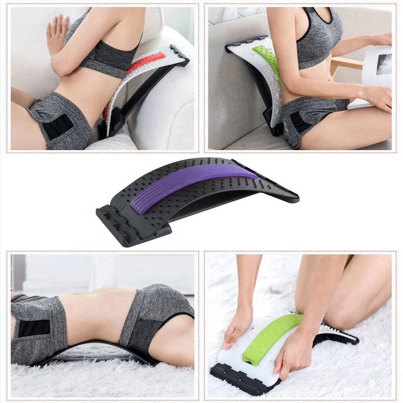ZT High Quality 3 Levels Back Stretcher Pain Relief Orthopedic Lumbar Massager For Fitness