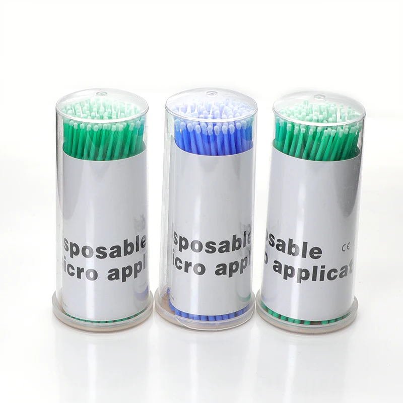 Plastic Mini Lab Oral Pale Tool Resin Black Cotton Applicator Stick Wand Swab Lash Eye Microbrush Brush Dental Micro Extension