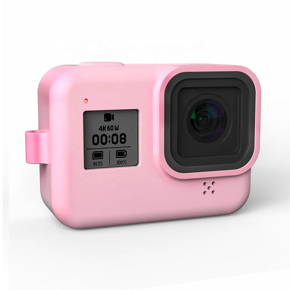 
4 Color Anti-fall Protective Case Body Silicone Case For Go Pros Hero8 Black Accessories 