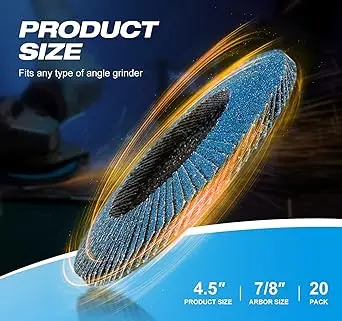 200pcs-carton SATC High Performance 4 -1/2 Inch Zirconia Flap Discs 80Grit Type 29 for Angle Grinder and Sanders Abrasive Tools