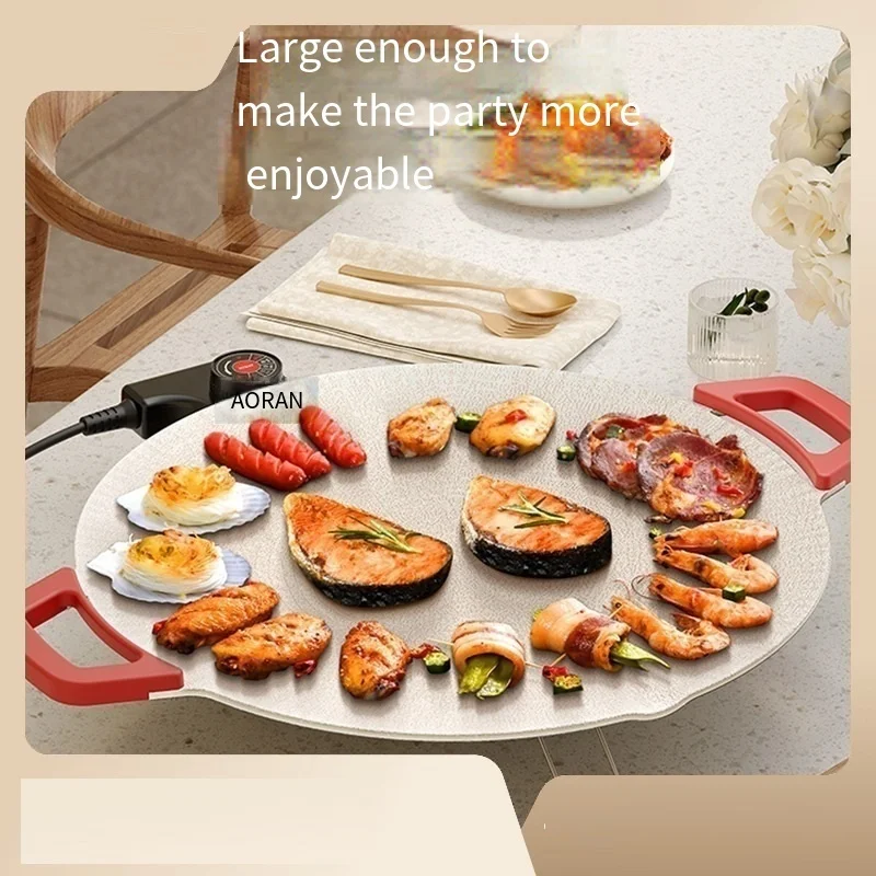 Hot Selling Electric Grill Electric Bbq Non-stick Pan Round Grill Pan With Handle