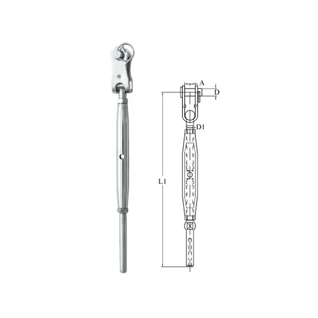 Нержавеющая сталь Такелаж винт тумблер и провода веревки терминал США Тип