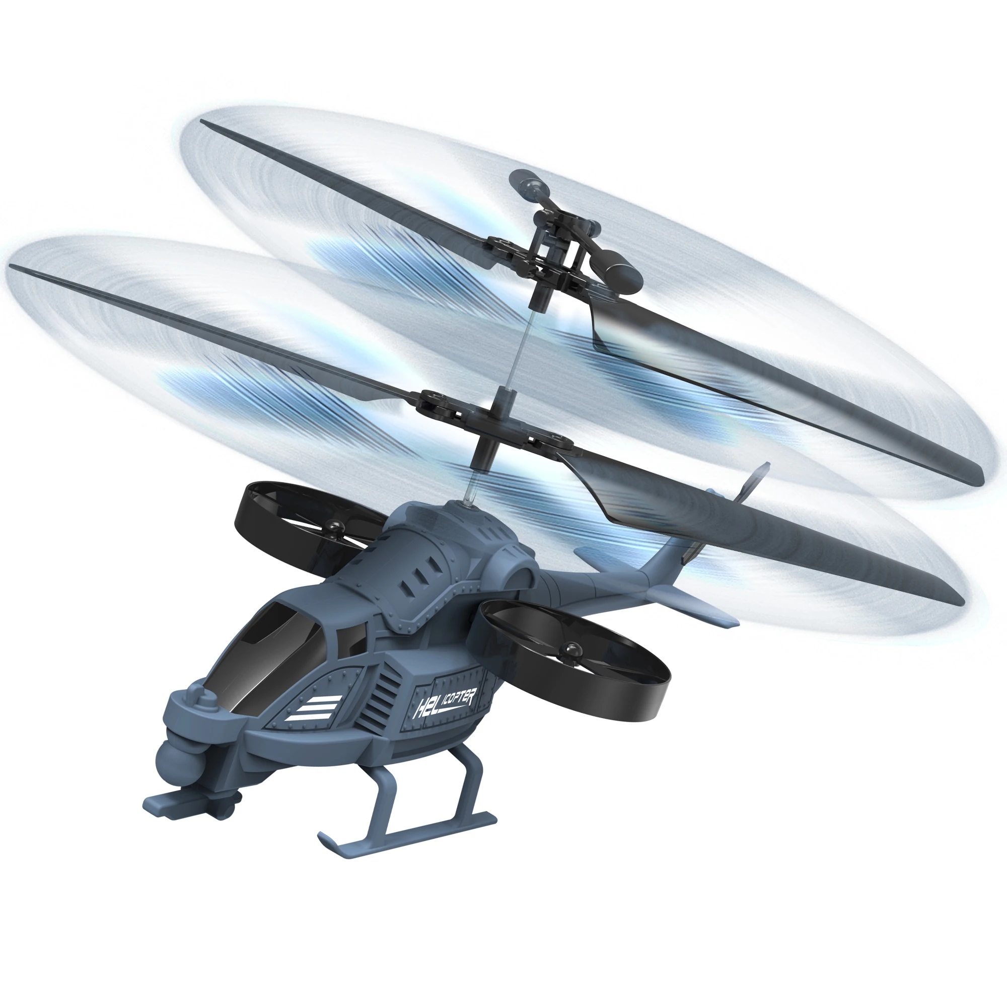 2 Channel Infrared Control Helicopter Military Series RC Flying Toy Helicopter With LED Lights for kids