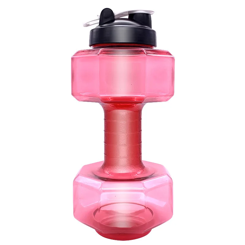 Ailingalaxy 2200ml 2600ml plastic 2.2l dumbbell shape bottlehot product private label weight big body building water bottle