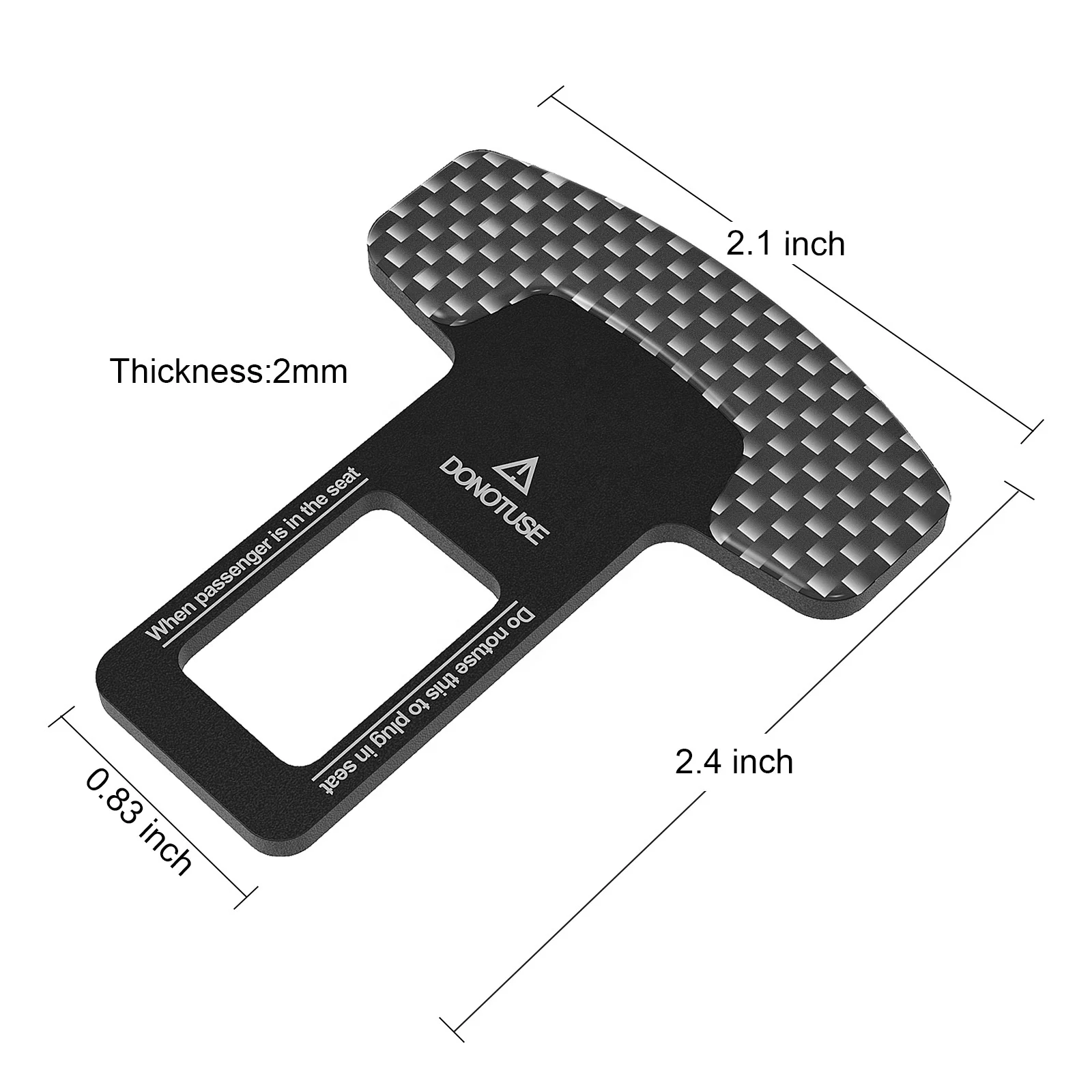 JDMotorsport88 2pcs Carbon Fiber Look Car Seat Belt Clip Universal Seat Belt Buckle Auto Metal Seat Belts Clip