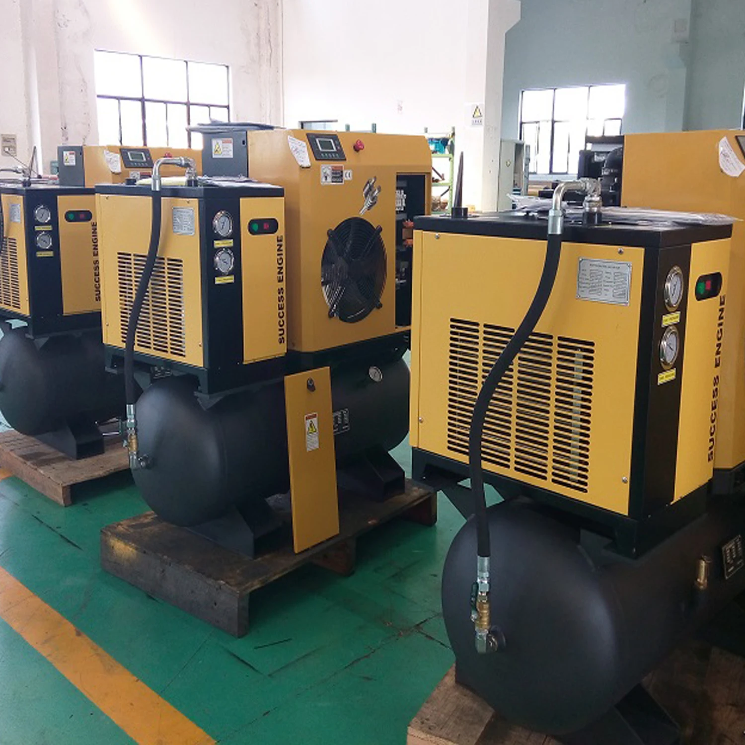 
SUCCESS ENGINE low power Integrated Package Screw Air Compressor with tank dryer and filter 11KW 15HP 7bar 