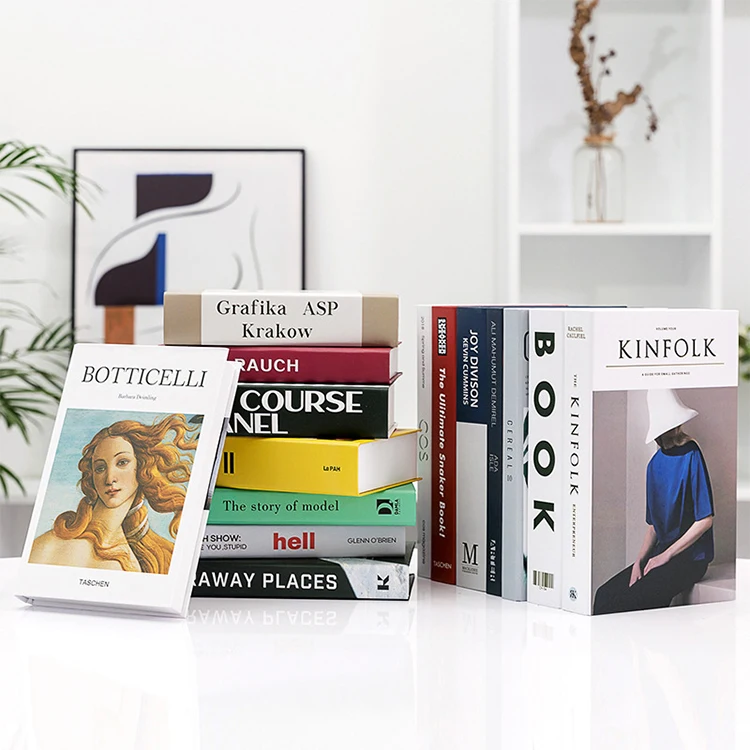High Quality Luxury Fake Books Decoration Printed Home Decoration Faux Books for Decorating