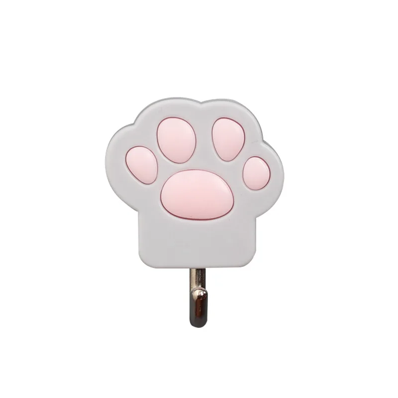 Wholesale Household Cat Paw Print Double Sided  Adhesive Wall Towel Hooks