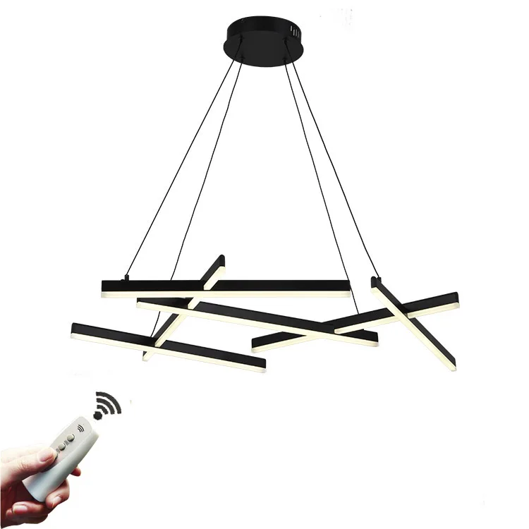 Decoration Elegant Golden And Black Ceiling Hanging Lamp Lustre Modern Chandelier Lights