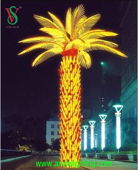 Wholesale quality customized outdoor waterproof led coconut palm tree light southeast Asian style artificial plant